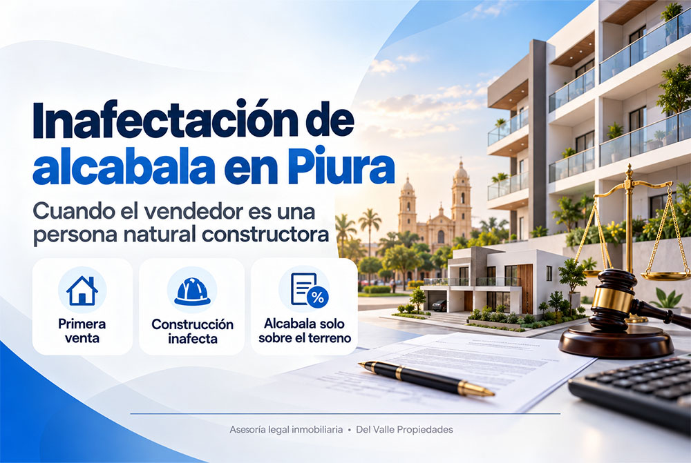 Inafectación de alcabala en Piura: lo que aprendimos cuando el vendedor es una persona natural constructora